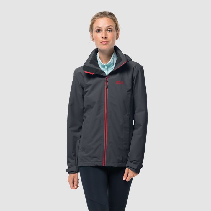 Jack Wolfskin Womens Evandale Hardshell Jacket Light Black 583106UNO